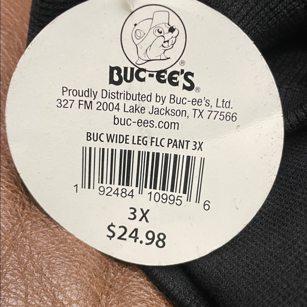 NWT Buc-ees fleece Black Wide Leg Pants 3X - Picture 9 of 9